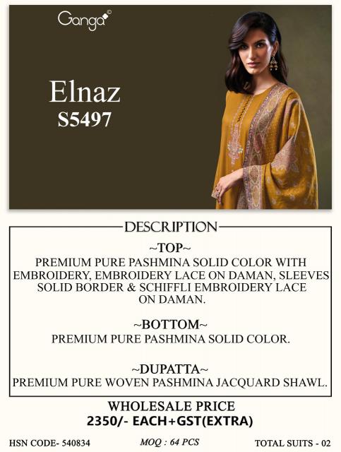 Ganga elnaz 5497 delhi sadar bazar arihant mills dress material wholesale market